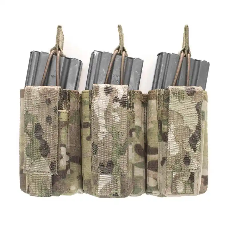 Warrior Triple Open 5.56mm Mag w 3 Pistol Mag Pouches - MultiCam Direct Beschikbaar