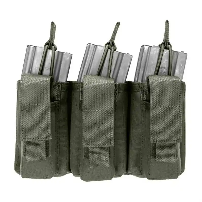 Warrior Triple Open 5.56mm Mag w 3 Pistol Mag Pouches - Olive Drab Bestel Nu